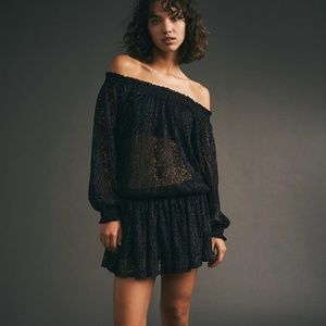 Free People - Carina Meadow Lace Mini Dress | Black |  X-Small |  NWOT / NEW